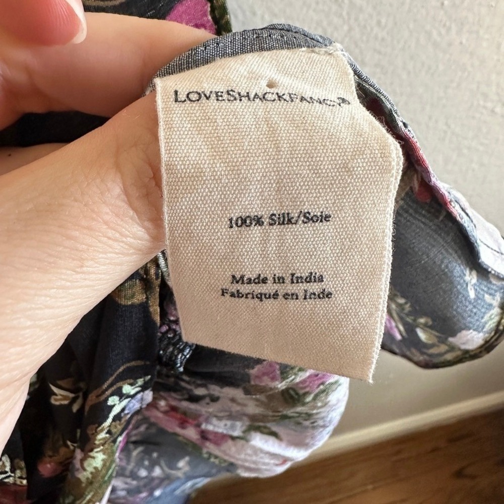 LoveShackFancy‎ Emme Mini Dress Size 12 Midnight Muse NWT 100% Silk $595 Retail - Picture 8 of 9
